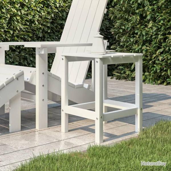 Table de jardin Adirondack Blanc 38x38x46 cm PEHD