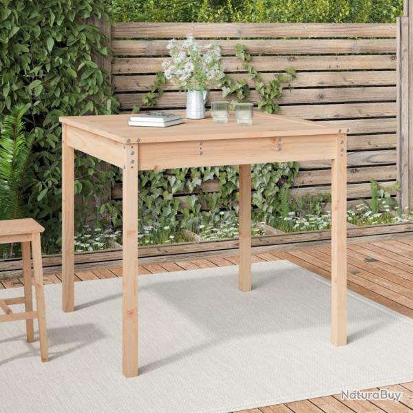 Table de jardin 82,5x82,5x76 cm bois massif de pin alsavelo