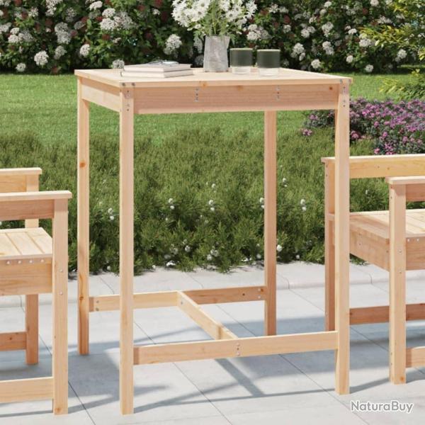 Table de jardin 82,5x82,5x110 cm bois massif de pin alsavelo