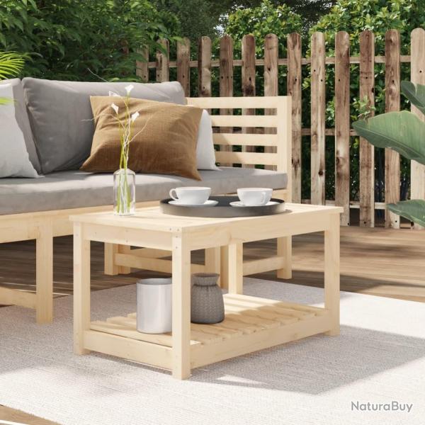 Table de jardin 82,5x50,5x45 cm bois massif de pin alsavelo