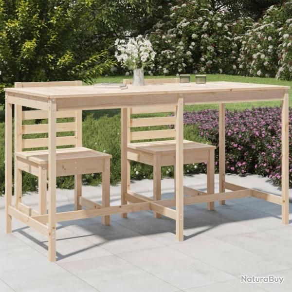 Table de jardin 203,5x90x110 cm bois massif de pin alsavelo