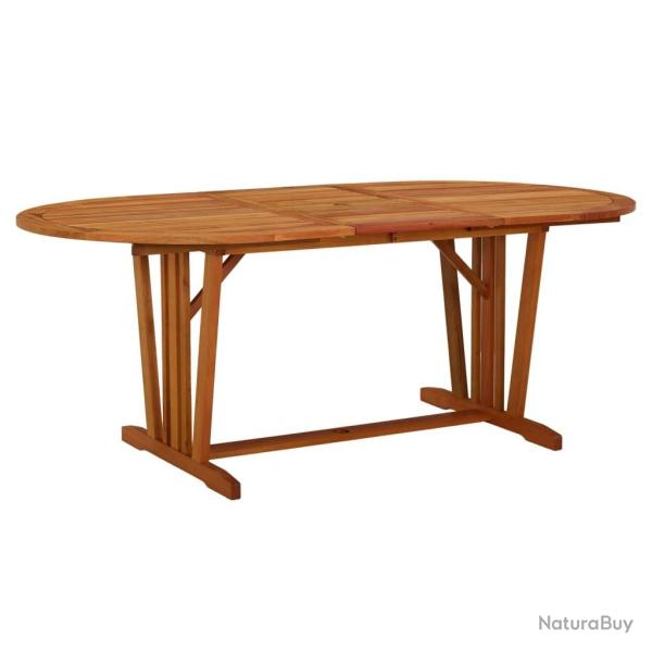 Table de jardin 200x100x75 cm Bois d'eucalyptus solide alsavelo
