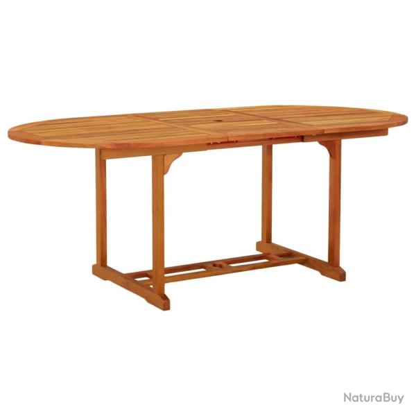 Table de jardin 200x100x75 cm Bois d'eucalyptus solide alsavelo