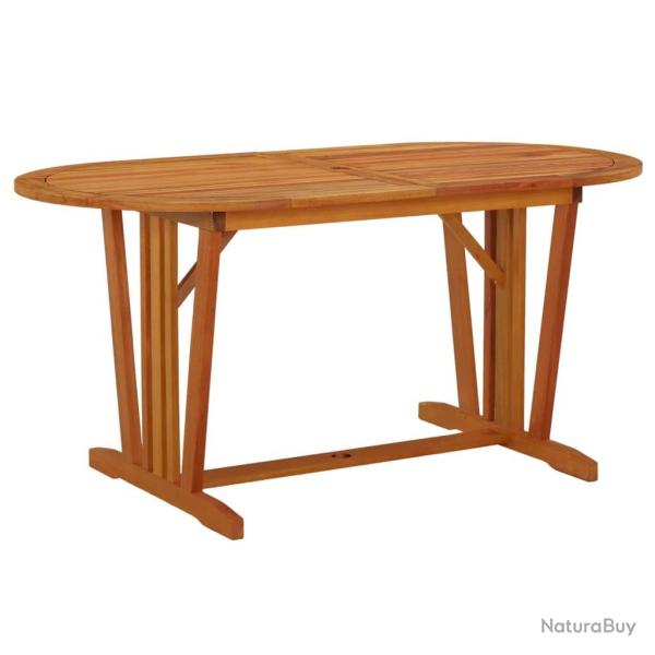 Table de jardin 160x85x75 cm Bois d'eucalyptus solide alsavelo