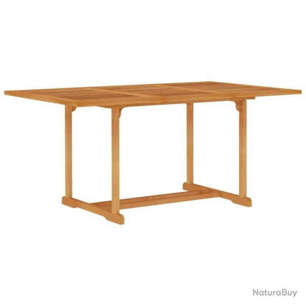 Table de jardin 150x90x75 cm Bois de teck massif alsavelo
