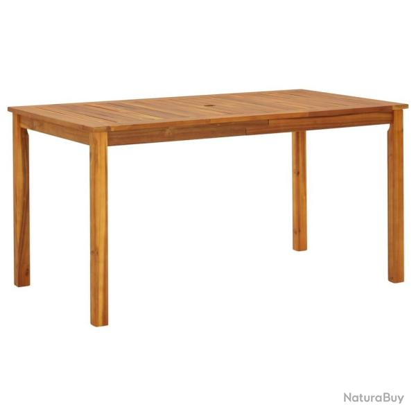 Table de jardin 140x80x74 cm Bois d'acacia massif alsavelo