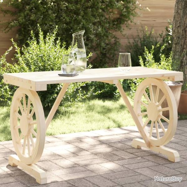 Table de jardin 115x55x65 cm bois de sapin massif alsavelo