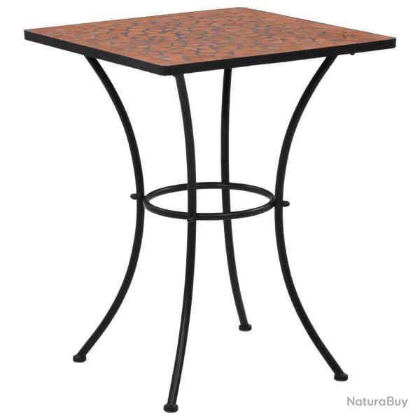 Table de bistro mosaque Terre cuite 60 cm Cramique alsavelo