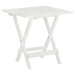 Table de bistro Blanc 46x46x47 cm Bois d'acacia massif