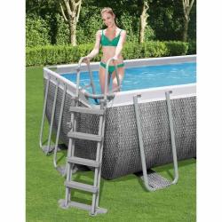 &Eacute;chelle de piscine &agrave; 4 marches Flowclear 122 cm alsavelo