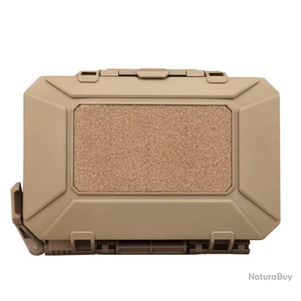 Mallette Tactique �tanche Rangement Airsoft Paintball Chasse et Tir Beige 19,5 x 14,5 x 5,5 cm