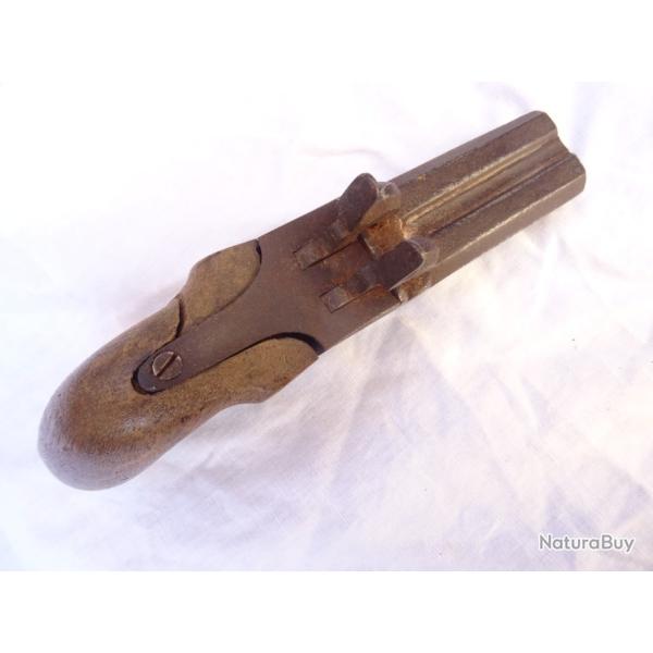406- lot  pistolet a  piston a 2 canons fixes : chasse , v�nerie ou d�fense