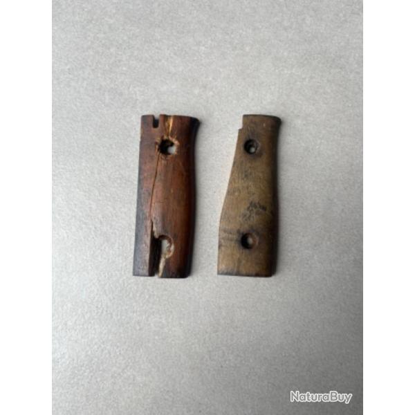 Plaquettes ba�onnette mauser allemande K98 bois WW2 militaire