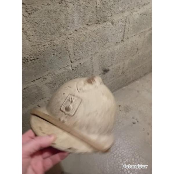 WWII Casque dfense passive complet. Jugulaire toile. Intouch