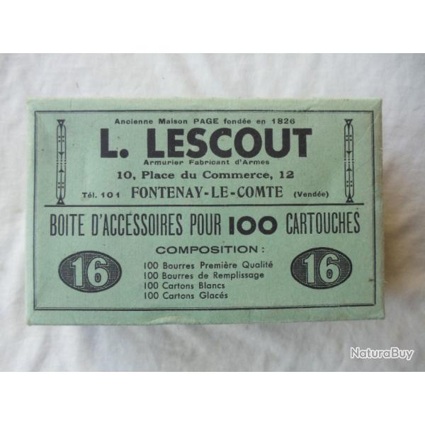 Pour collection ou usage ,1 bo�te d'accessoires pour le rechargement en calibre 16.