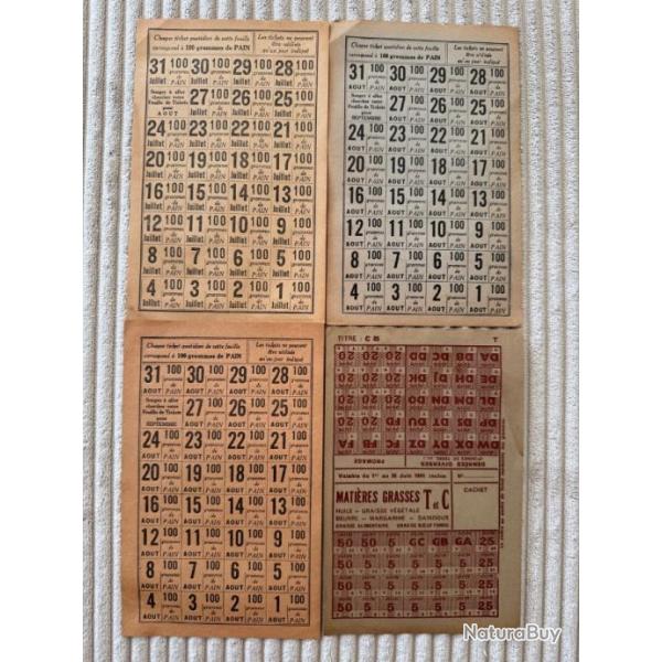 Feuilles de tickets de ration
