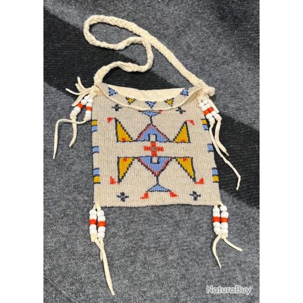 Magnifique sac sioux indien des plaines