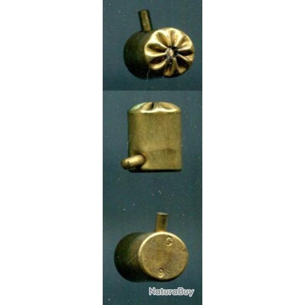 9 mm � broche � blanc pour revolver Lefaucheux - fermeture de l'�tui en rosette 8 plis