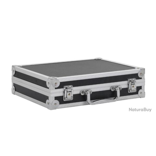 Mallette � fusils 31x26x15,2 cm - couleur m�tal argent et noir - Aluminium et ABS - 1 compartiment