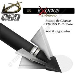 QAD EXODUS Pointes de chasse &agrave; lames fixes interchangeables 100 et 125 grains - Standard 125