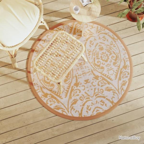 Tapis d'ext�rieur ARAKIL orange et blanc �120 cm PP