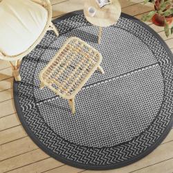 Tapis d'ext&eacute;rieur ARAKIL gris &Oslash;160 cm PP