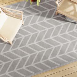 Tapis d'ext&eacute;rieur ARAKIL Gris 190x290 cm PP alsavelo