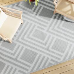 Tapis d'ext&eacute;rieur ARAKIL Gris 190x290 cm PP alsavelo