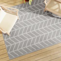 Tapis d'ext&eacute;rieur ARAKIL Gris 160x230 cm PP alsavelo