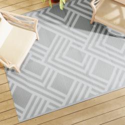 Tapis d'ext&eacute;rieur ARAKIL Gris 160x230 cm PP alsavelo