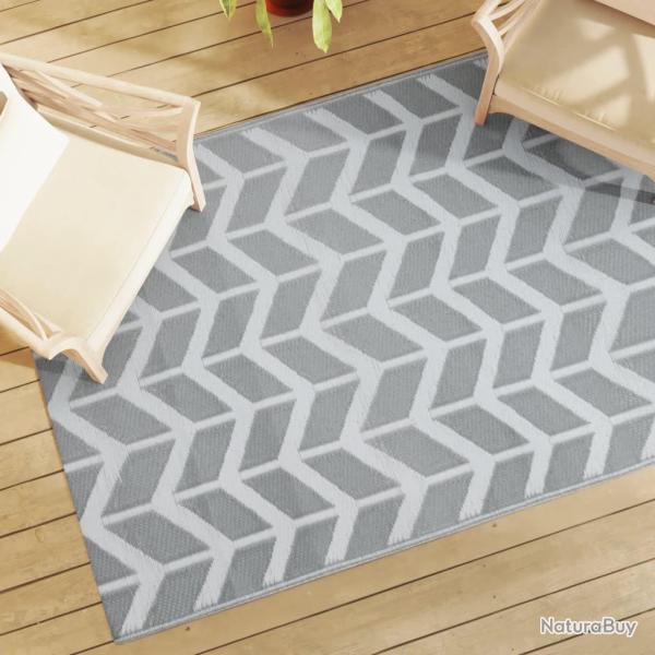 Tapis d'extrieur ARAKIL gris 140 x 200 cm PP alsavelo