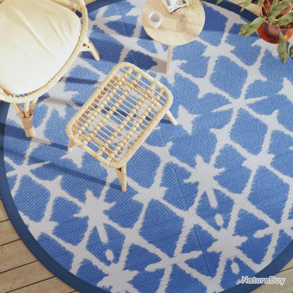 Tapis d'ext�rieur ARAKIL bleu et blanc �200 cm PP alsavelo