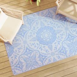 Tapis d'ext&eacute;rieur ARAKIL bleu azur&eacute; 140x200 cm PP alsavelo