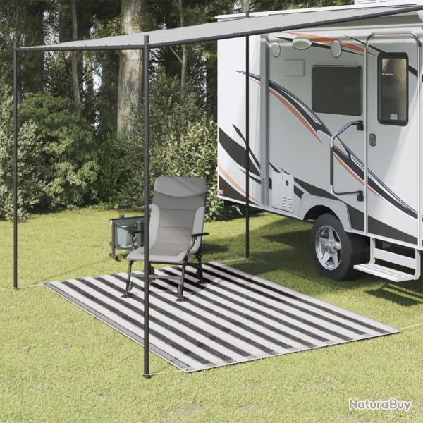 Tapis de tente 250x300 cm Anthracite et blanc