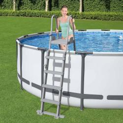 &Eacute;chelle de piscine de s&eacute;curit&eacute; &agrave; 4 marches Flowclear 132 cm alsavelo