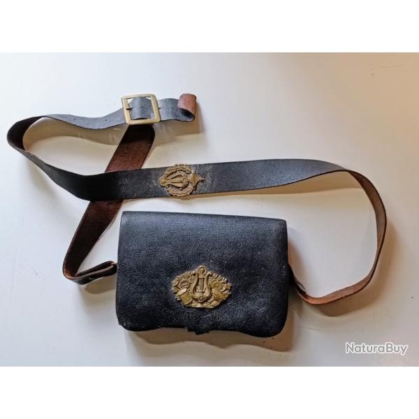 Giberne militaire d'�poque Restauration sous Charles X entre 1814 et 1830.