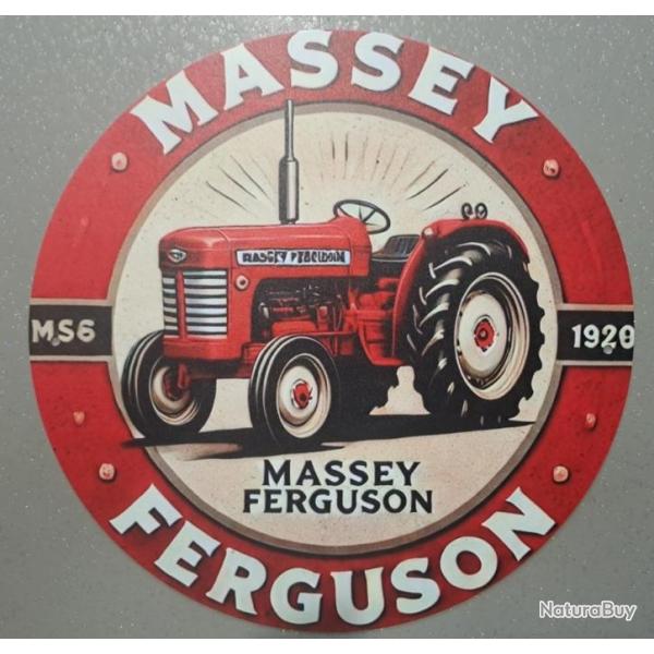 plaque decoration en alu panneau vintage TRACTEUR MASSEY FERGUSON TRACTOR ref 3