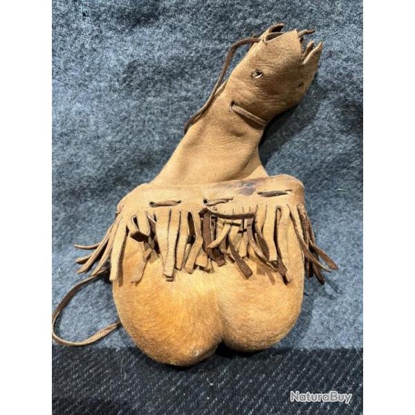 Pas commun sac fabriqu� � partir d un scrottum de bison indien des plaines, provenance usa
