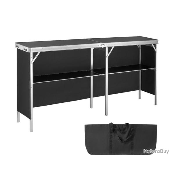 Comptoir de Stand Pliant Foire Salon Expo 195x38,5x88 cm