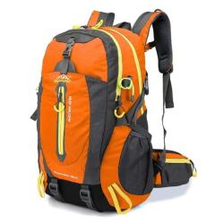 Sac &agrave; Dos Randonn&eacute;e 40L Imperm&eacute;able luger Trekking Camping Voyage Multipoches R&eacute;sistant Orange