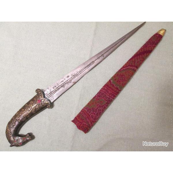 REPLIQUE DE POIGNARD INDIEN, STYLE MOGHOL, TETE DE CHEVAL