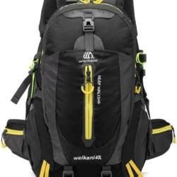 Sac &agrave; Dos Randonn&eacute;e 40L Imperm&eacute;able luger Trekking Camping Voyage Multipoches R&eacute;sistant Noir