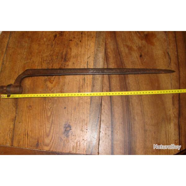 BAIONNETTE SABRE A RESSORT MODELE 1837 POUR CARABINE PONTCHARRA