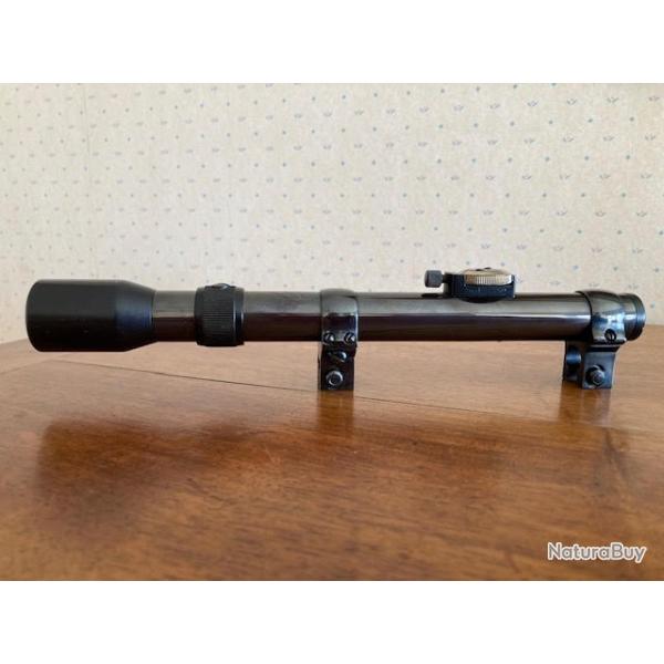 Lunette Allemande  AJACK 2,5 x 52 en acier avec montage EAW en acier d�rivable pour rail de 11 mm