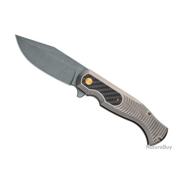 COUTEAU FOX EASTWOOD TIGER TITANIUM/FIBRE DE CARBONE