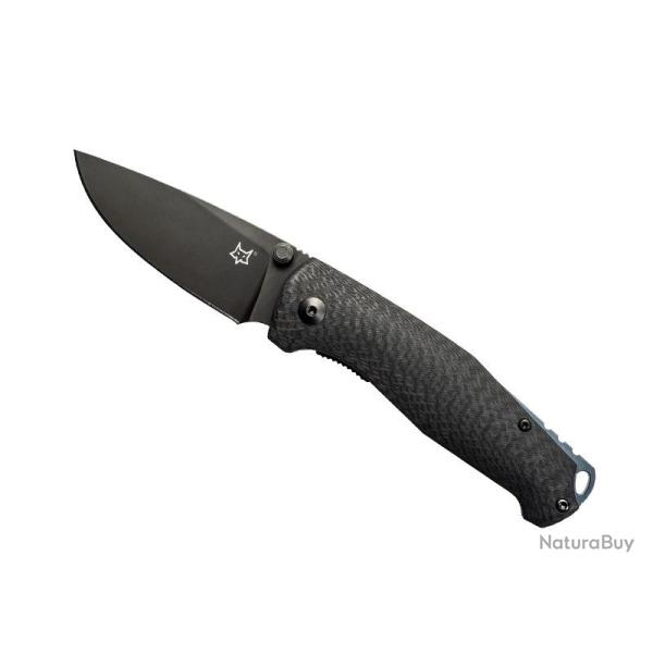 COUTEAU FOX TUR FIBRE DE CARBONE LAME NOIRE