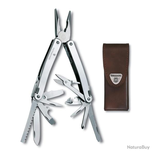 Victorinox 3.0224L Swiss Tool Spirit X avec �tui cuir