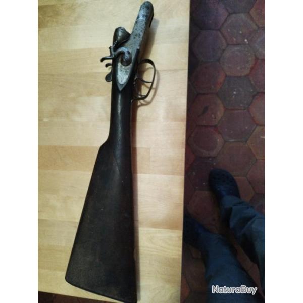 Crosse et m�canisme fusil a chien Delahalle