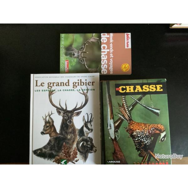 Livres: LE GRAND GIBIER + LA CHASSE + le petit fut� week-end et voyage de chasse