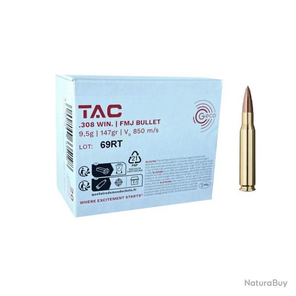 GECO TAC cal.308 Win FMJ 147grains x 20